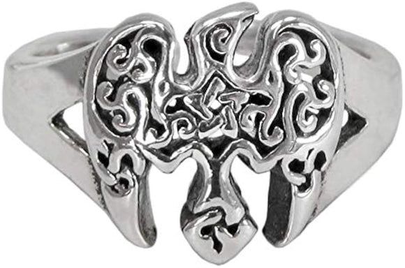 Sterling Silver Celtic Raven Pentacle Toe Ring