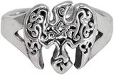 Sterling Silver Celtic Raven Pentacle Toe Ring