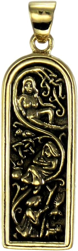 Bronze Maiden Mother & Crone Pendant