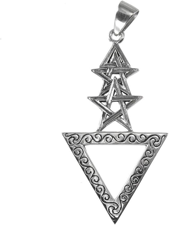 Sterling Silver 1st Degree Pentagram Pentacle Initiation Pendant