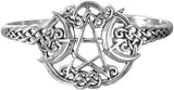 Sterling Silver Heart Pentacle Pentagram Bracelet