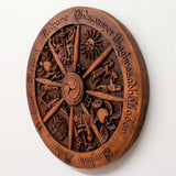 Wheel of the Year Plaque Wood Finish