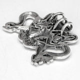 Sterling Silver Ormhaxan Celtic Snake Witch Goddess Pendant