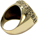 Bronze Large Rune Thors Hammer Ring (size 5-15)