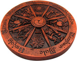 Small Wheel of The Year Plaque Wood Finish