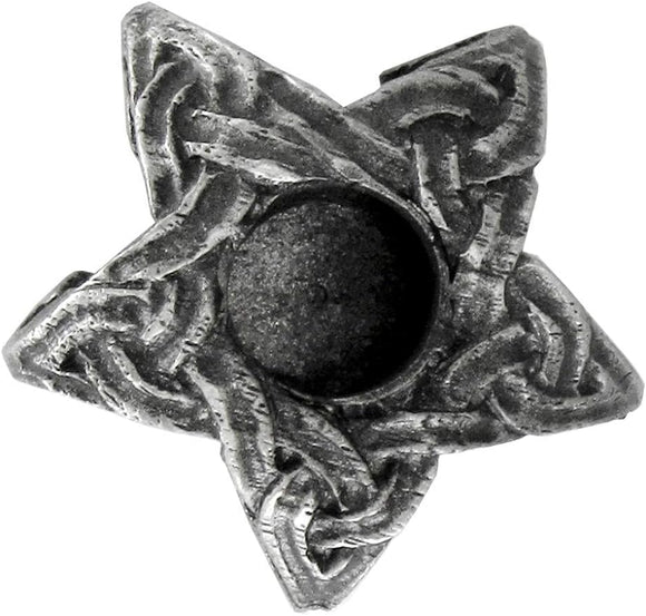 Pewter Mini Celtic Knot Star Chime Candle Holder