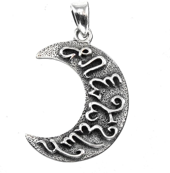 Sterling Silver Artemis Moon Goddess Pendant