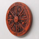 Small Wheel of The Year Plaque Wood Finish