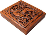 Celtic Stag Wall Plaque - Wood Finish