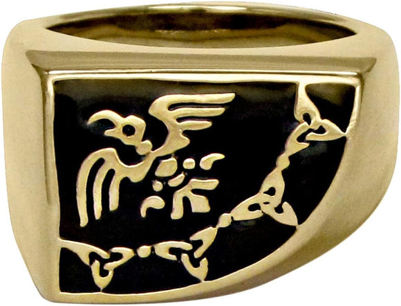 Bronze Large Norse Raven Ring (size 5-15)