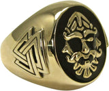 Large Bronze Norse Odin Valknut Ring (Sizes 5-15)