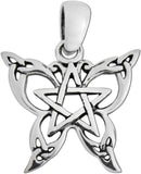 Sterling Silver Small Butterfly Pentacle Pendant