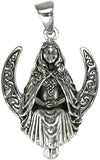 Sterling Silver Seated Moon Goddess Pendant