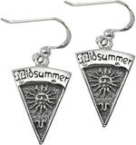 Sterling Silver Midsummer Wiccan Holiday Sabbat Dangle Earrings