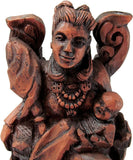 Seated Norse Goddess Frigga Statue Wood Finish