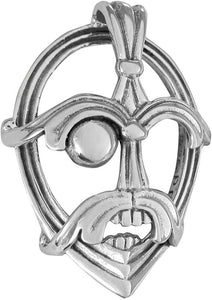 Sterling Silver Three Dimensional Norse God Odin Pendant