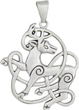 Sterling Silver Celtic Knot Stag Pendant