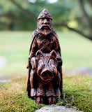 Freyr Norse God of Harvest Figurine - Wood Finish