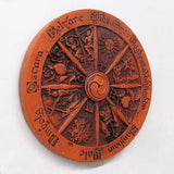 Small Wheel of The Year Plaque Wood Finish