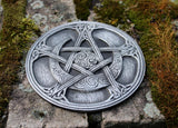 Pewter Moon Pentacle Altar Tile Paten