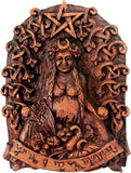 Goddess Habondia Wall Plaque Wood Finish