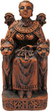 Seated Norse Goddess Freya Statue Wood Finish