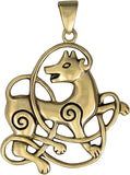 Bronze Celtic Wolf Pendant