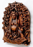 Goddess Habondia Wall Plaque Wood Finish