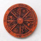 Small Wheel of The Year Plaque Wood Finish