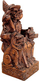 Seated Norse God Odin Statue Wood Finish