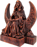 Moon Goddess Statue Wood Finish