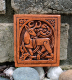 Celtic Stag Wall Plaque - Wood Finish