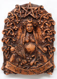 Goddess Habondia Wall Plaque Wood Finish