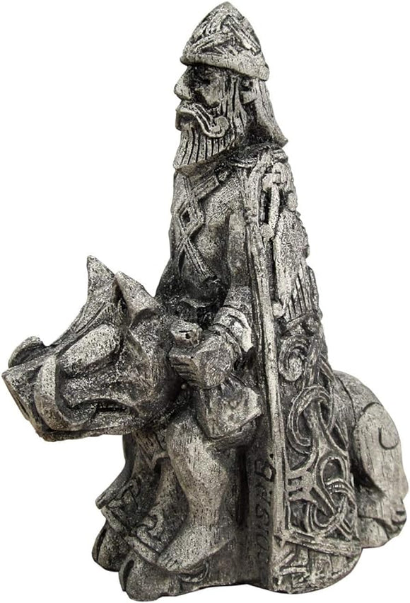 Freyr Norse God of Harvest Figurine - Stone Finish