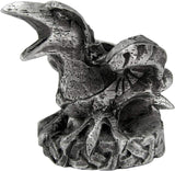 Mini Pewter Raven with Norse Runes Chime Candle Holder