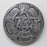 Moon Pentacle Plaque Silver Finish