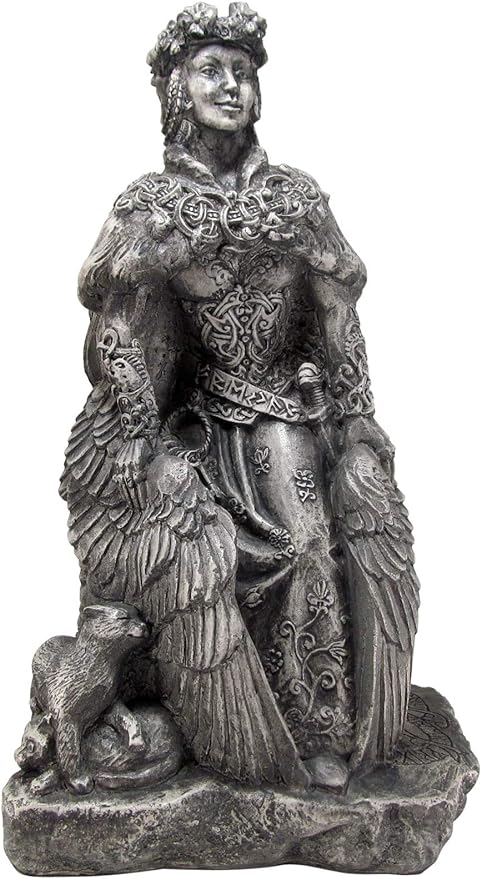 Dryad Design Large Norse Goddess Freya Statue Stone Finish