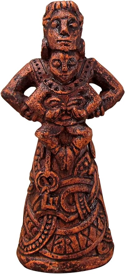 Norse Goddess of The Hearth Frigga Figurine - Wood Finish