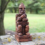 Norse God Thor Statue Wood Finish