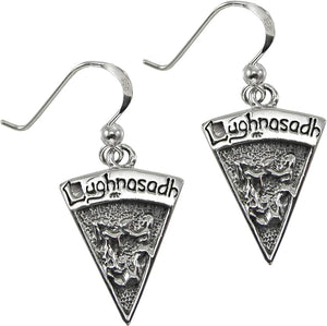 Sterling Silver Lughnasadh Wiccan Sabbat Dangle Earrings