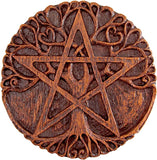 Tree Pentacle Plaque Wood Finish