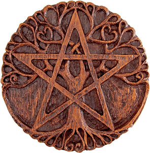 Tree Pentacle Plaque Wood Finish