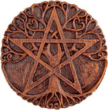 Tree Pentacle Plaque Wood Finish