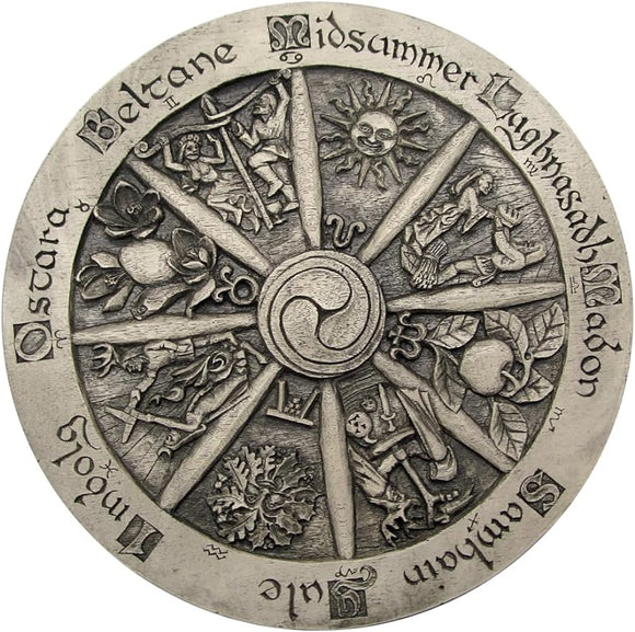 Wheel of the Year Plaque Stone Finish