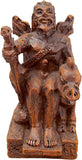 Seated Norse God Freyr Statue Wood Finish