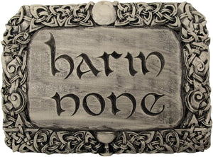 Harm None Plaque - Wood Finish