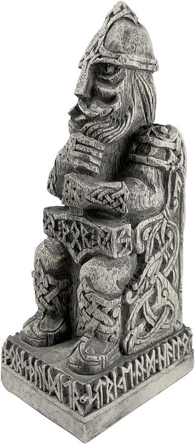 Norse God Thor Statue Stone Finish