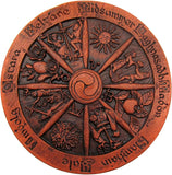 Small Wheel of The Year Plaque Wood Finish