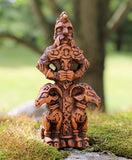 Norse God of Thunder Thor Figurine - Wood Finish