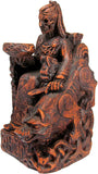 Seated Norse Hel Statue - Goddess of The Underworld - Wood Finish